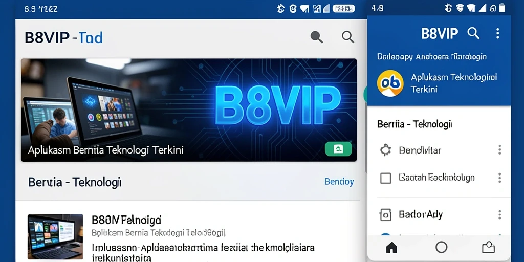 Tampilan antarmuka B8VIP yang modern dan informatif.