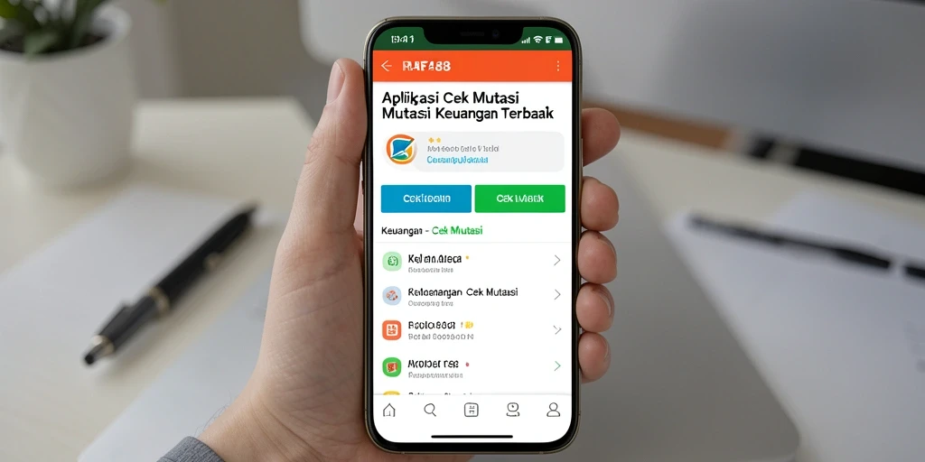 Tampilan antarmuka RAFA88 untuk cek mutasi keuangan.