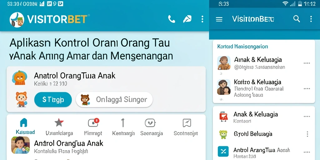Antarmuka aplikasi VISITORBET untuk kontrol orang tua yang intuitif.