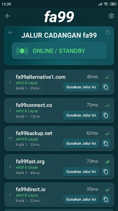 Tampilan link alternatif fa99